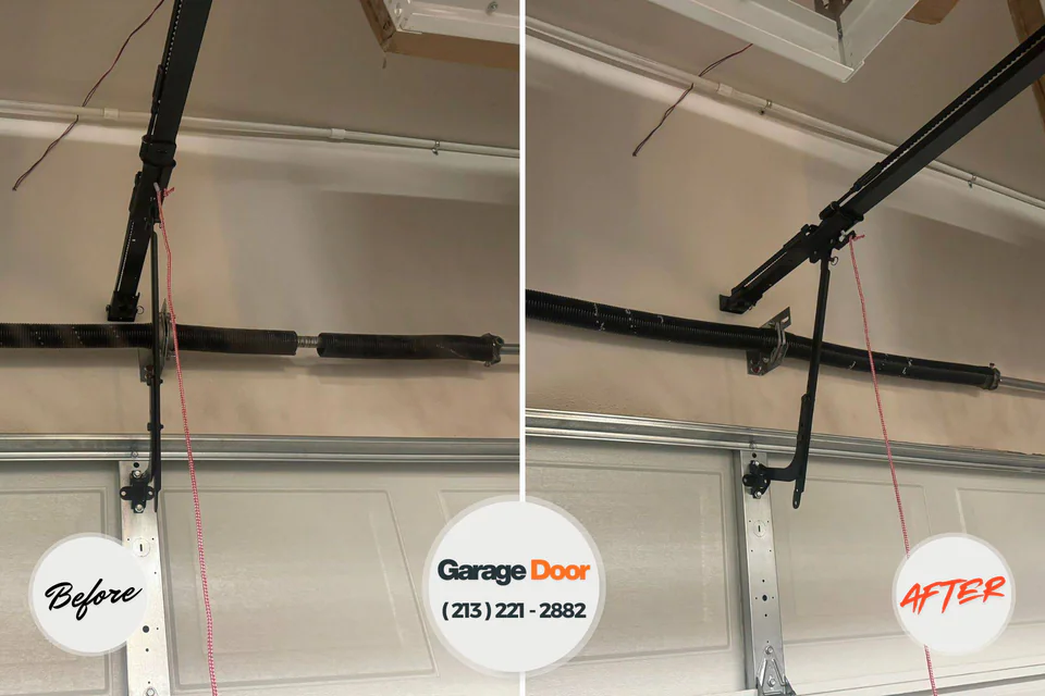 Before and after: garage door company Woodmore, MD